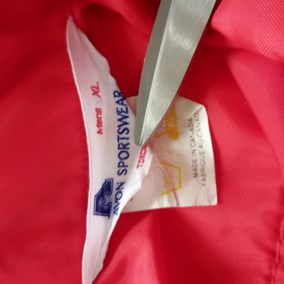 Men's Red Vintage Ramses Shriners Canada Jacket Coat Patches XL Zip Up - Picture 4 of 9